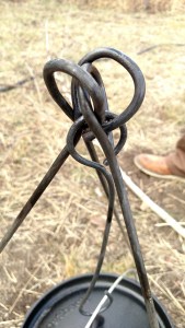 Forged stand close up