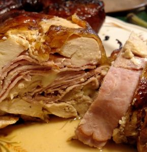 Whole Roasted Chicken Cordon Bleu